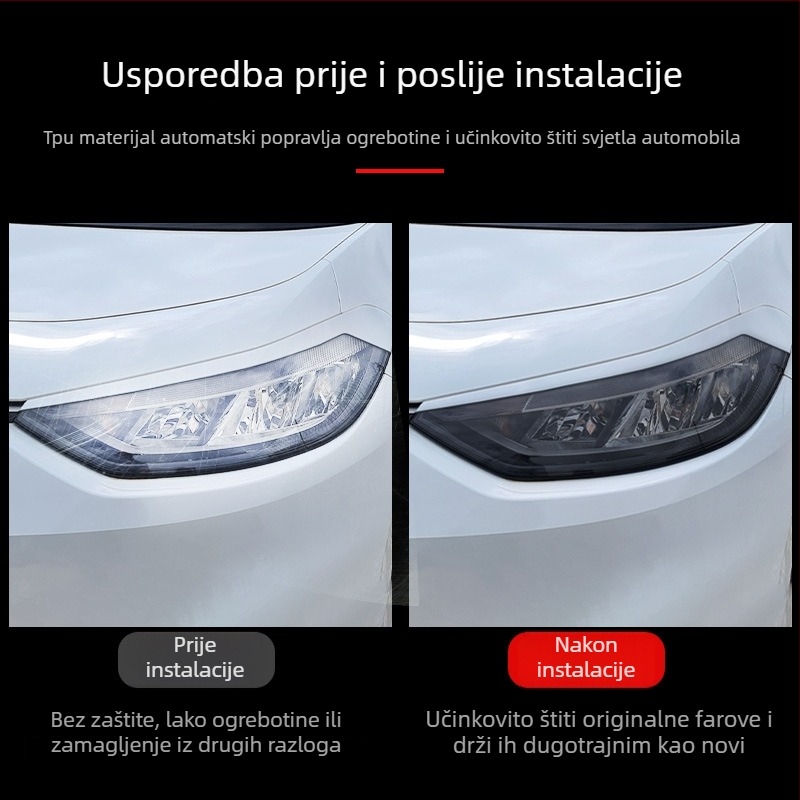 Folia za svjetla automobila — TPU materijal, prilagođena obrada, univerzalna kompatibilnost, serija filmova za svjetla automobila, 3-godišnje jamstvo