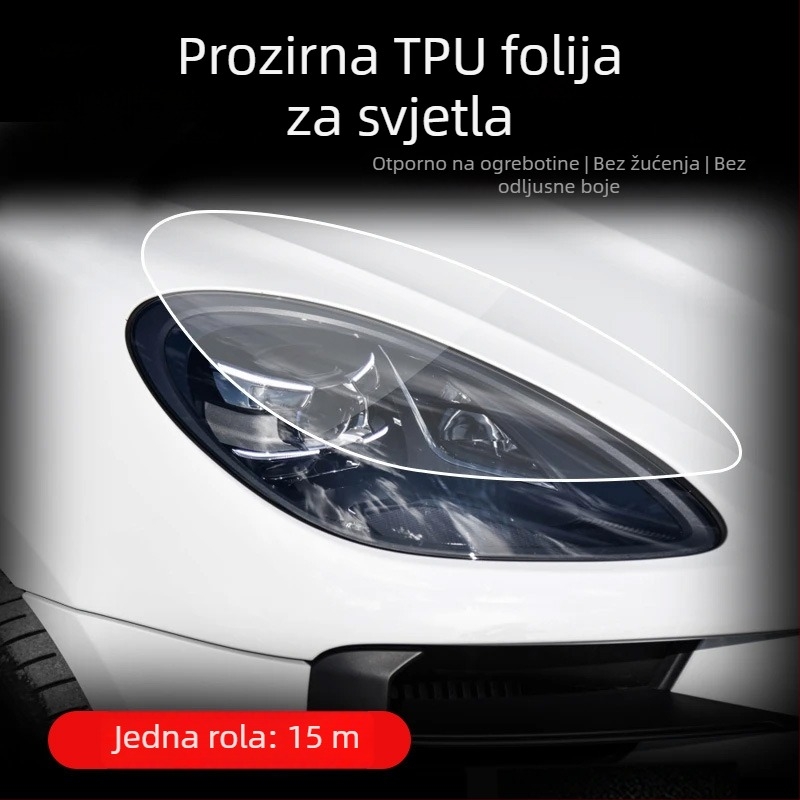 Folia za svjetla automobila — TPU materijal, prilagođena obrada, univerzalna kompatibilnost, serija filmova za svjetla automobila, 3-godišnje jamstvo