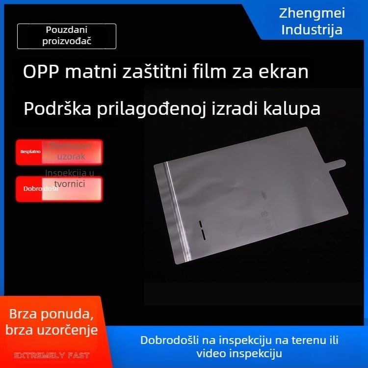 OPP mat zaštitni film za zaslon – otisci prstiju otporan na ogrebotine, vodootporan; za mobitele, tablete, monitore, pametne zvučnike