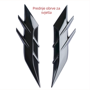 3D ABS dekorativna naljepnica za obrve svjetala automobila, univerzalni model, model 911#, marka HDELF