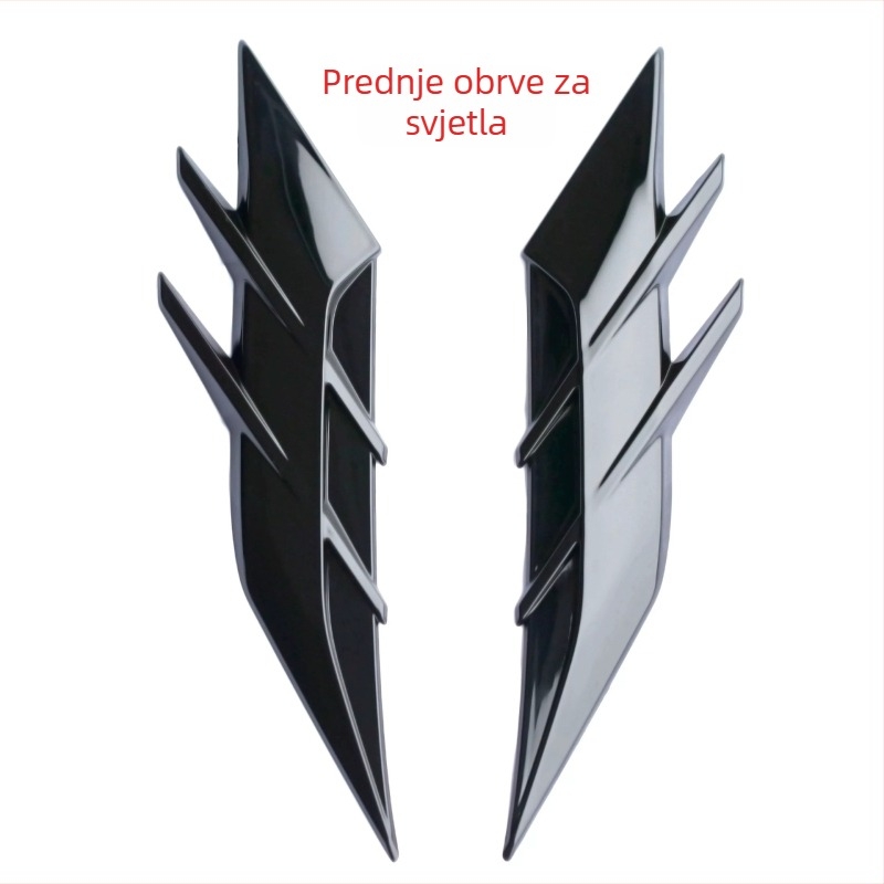 3D ABS dekorativna naljepnica za obrve svjetala automobila, univerzalni model, model 911#, marka HDELF