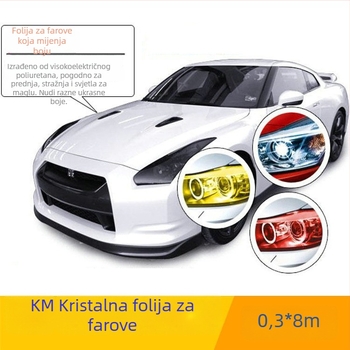 KM Redlon prozirni film za prednja i stražnja svjetla automobila, prozirni film za promjenu boje