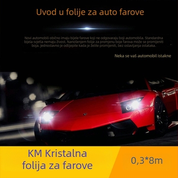 KM Redlon prozirni film za prednja i stražnja svjetla automobila, prozirni film za promjenu boje