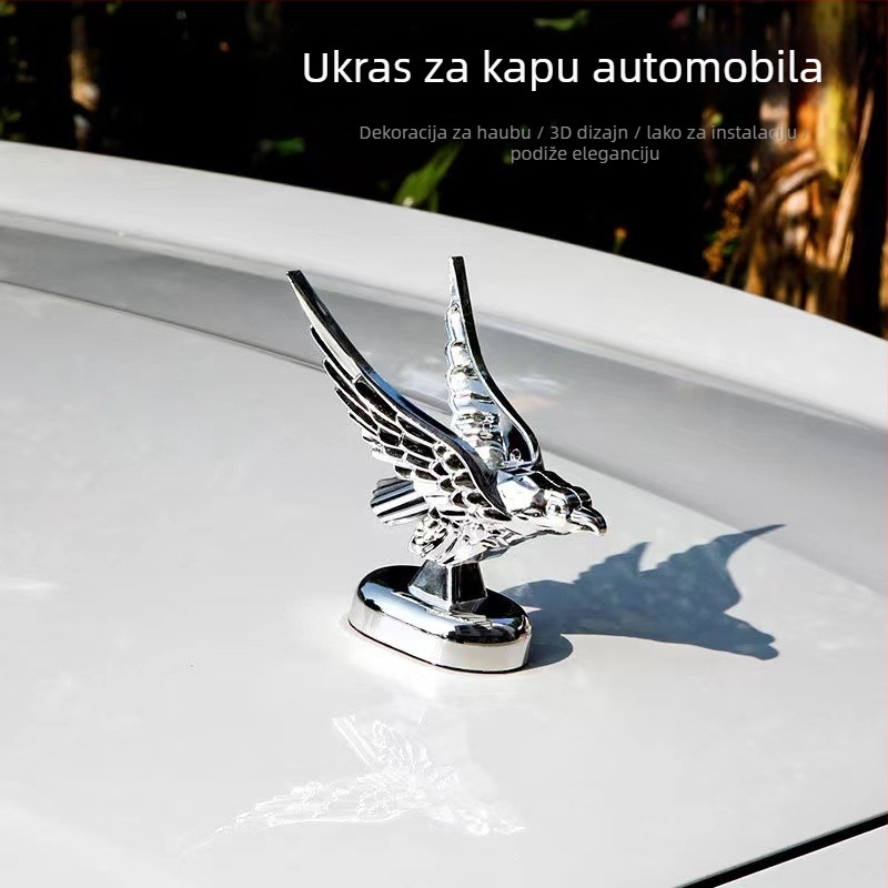 3D naljepnica s likom leta orla za haubu automobila, samoljepljiva dekoracija prednje haube, materijal: 3D stereo naljepke