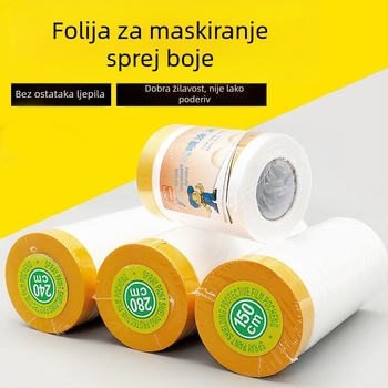 Maskirajući film za lakiranje automobila i kućnu dekoraciju; zaštitni film otporan na prašinu za podove i zidove.