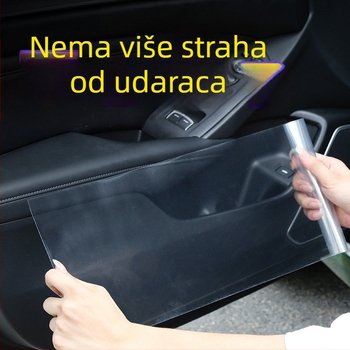 Unutarnji prag zaštitnik automobila – prozirna samoljepljiva naljepnica s teksturom kože nosoroga, za prtljažnik, stražnji dio i bočne ploče