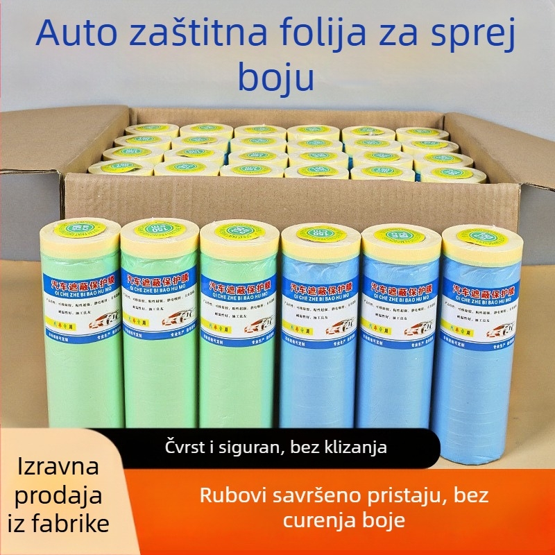 Maskirajuća folija za bojanje automobila s elektrostatikom prianjanjem i papirnati maskirajući film za zaštitu poda pri bojanju