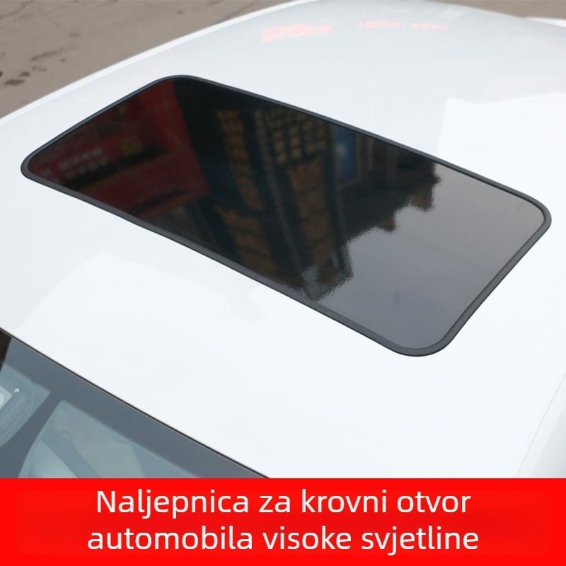 Folija za krov automobila s panoramskim učinkom sunroofa, crna, 79 cm × 38 cm
