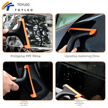 Tuyile strugač – plastično držalo i silikonska traka, prilagodljiv alat za čišćenje automobila i stakla