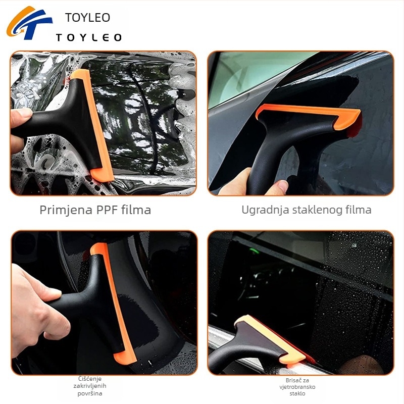 Tuyile strugač – plastično držalo i silikonska traka, prilagodljiv alat za čišćenje automobila i stakla
