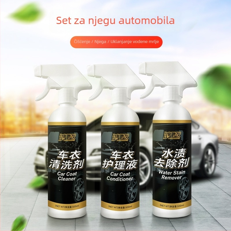 Čistač i sredstvo za njegu zaštitne folije automobila — uklanjanje vodnih mrlja, zaštitni vosak i premaz folije