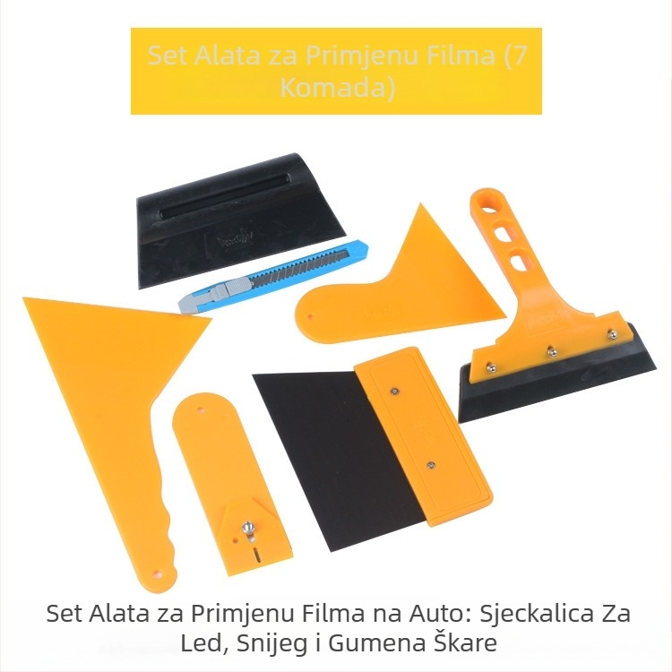 Set alata za primjenu automobila filma – 7-dijelni, Materijal: PP, Brend: Independence, Vrsta: Skraper, Obrada prilagođavanja: Ne