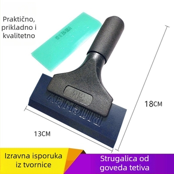 Alat za postavljanje auto-filma – spatula od goveđe tetive sa kratkom drškom i čvrstom gumom trakom za nanošenje filma i promjenu boje