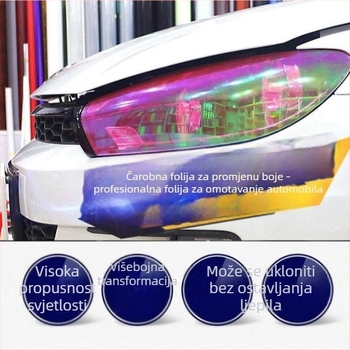 Ainoli Symphony Film za promjenu boje farova za automobile i motocikle, prozirna naljepnica stražnjih svjetala, PVC sigurnosni film, širina 30 cm