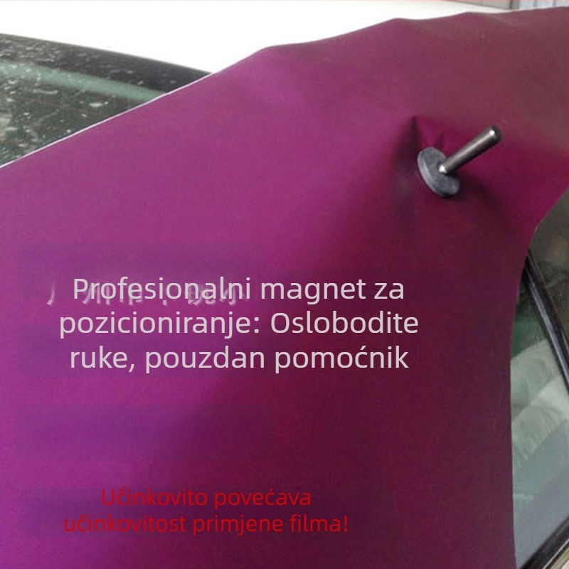 Magnetski pozicionator za automobilsku foliju s plastičnom drškom i magnetom omotanim gumom – 46 g