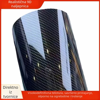 Auto folija od karbonskih vlakana 9D, simulirani karbonski uzorak, PVC film Mingyue, za automobile i motocikle, 2 godine garancije