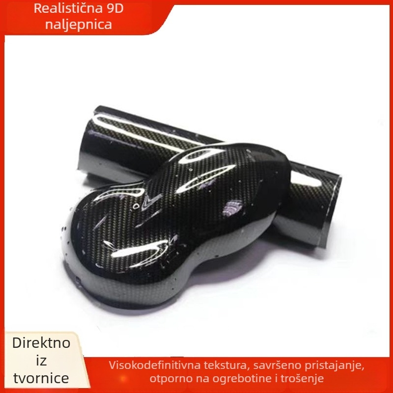 Auto folija od karbonskih vlakana 9D, simulirani karbonski uzorak, PVC film Mingyue, za automobile i motocikle, 2 godine garancije