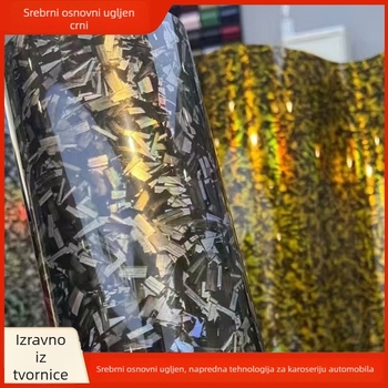 Auto unutarnji zaštitni film s teksturom cvjetnog karbona (fleksibilna osnova; PVC materijal; 2-godišnje jamstvo; jednostavna ugradnja s kanalima za otpuštanje zraka; UV otporni premaz)