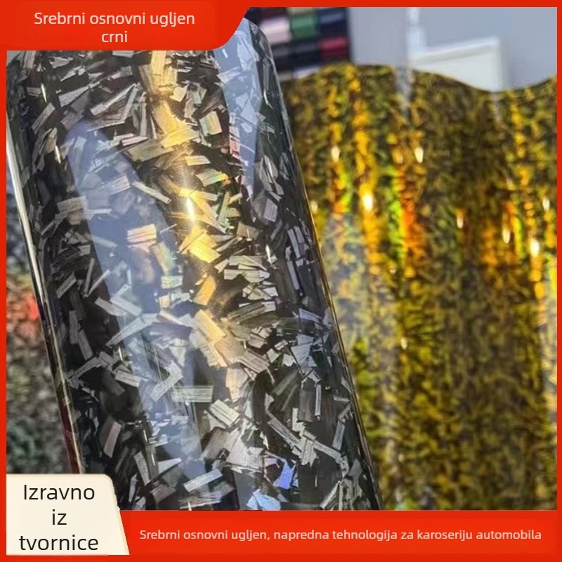 Auto unutarnji zaštitni film s teksturom cvjetnog karbona (fleksibilna osnova; PVC materijal; 2-godišnje jamstvo; jednostavna ugradnja s kanalima za otpuštanje zraka; UV otporni premaz)