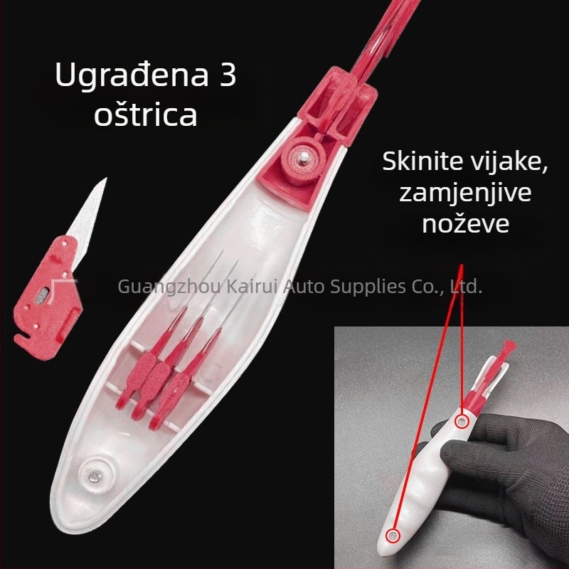 TACARO nož za rezanje filma u obliku olovke, plastični, za automobilski vinil