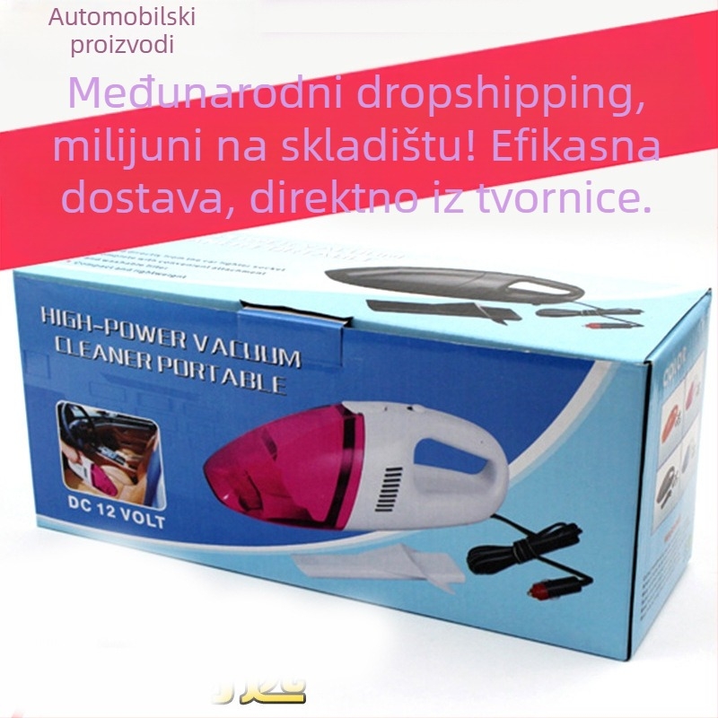 Automobilski usisavač za mokro i suho, napajanje 12V preko utičnice za cigaretu, 1900Pa, 60W, kabel 3m