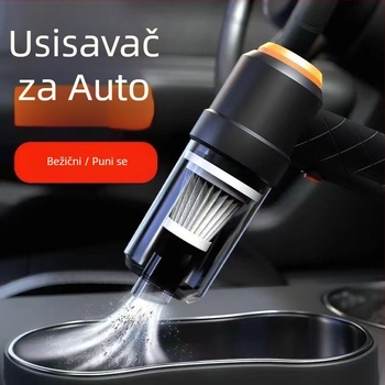 Prijenosni ručni usisavač za automobil s integriranom funkcijom usisavanja i ispuha, 7,4V, 120W, 6000Pa, bežično punjenje