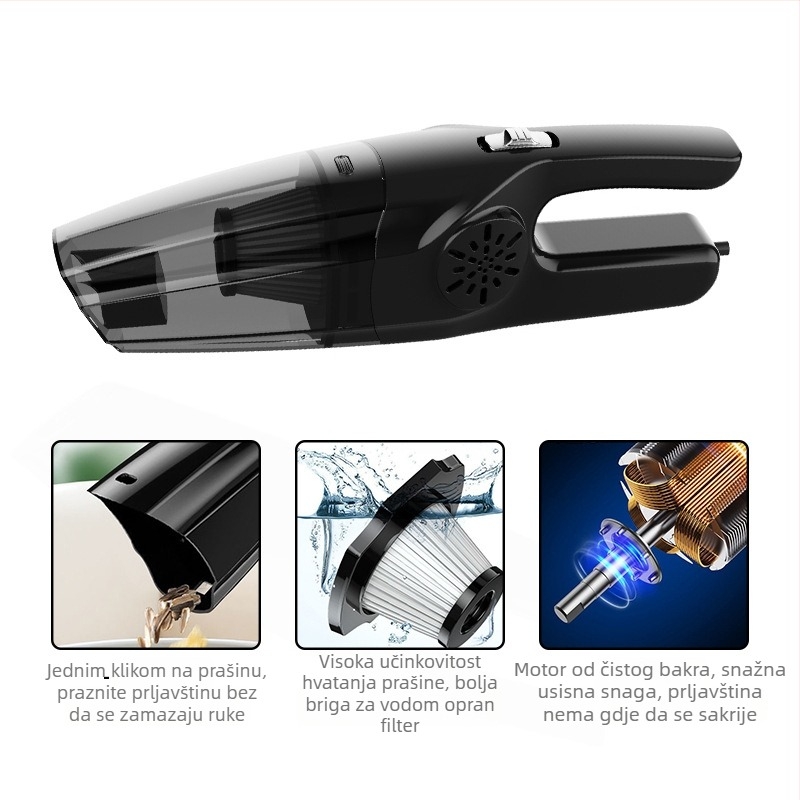 Enji EG177 automobil mini usisavač, bežični, 12V, 75W, 4500Pa