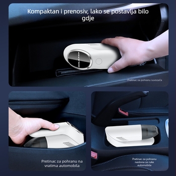 Sklopivi bežični usisavač za auto – jaka usisna snaga, ručni, kompaktan za auto i dom