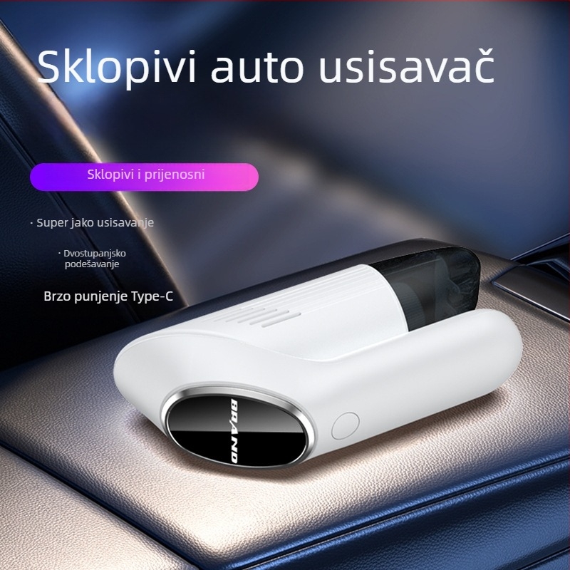Sklopivi bežični usisavač za auto – jaka usisna snaga, ručni, kompaktan za auto i dom