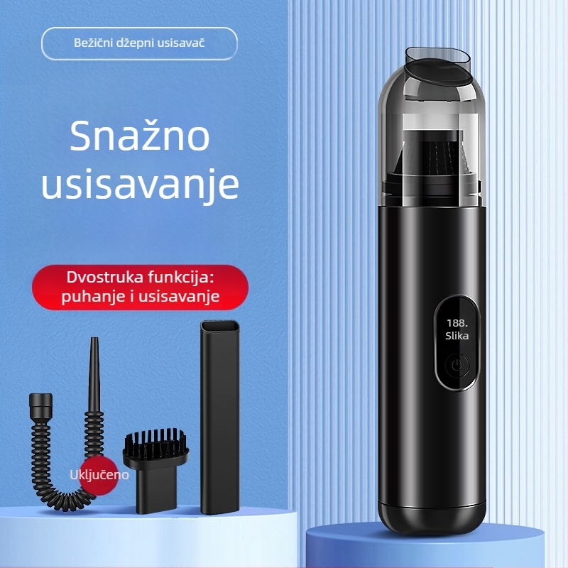 Prijenosni bežični usisavač za auto, usis 3100 Pa, 45 W, 7,4 V, periva posuda za prašinu