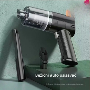 Bežični ručni usisavač s funkcijama puhanja i usisavanja za kućnu upotrebu, čišćenje površina i odjeće u garderobi, punjiv, pogodan za korištenje u automobilu.