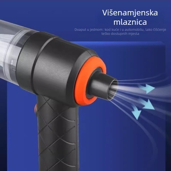 Ručni usisavač za vozilo s bežičnim punjenjem, 45W, napon ≤36V, snaga usisavanja <10 kPa, zamjenjiva baterija 500 mAh