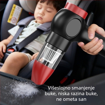 Bežični prijenosni usisavač za automobil – mokro i suho čišćenje, s ugrađenom baterijom