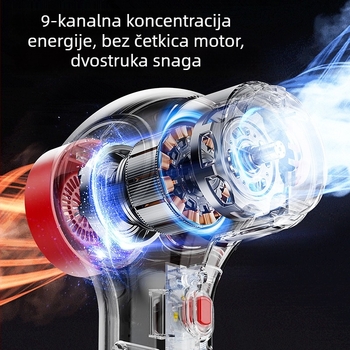 Bežični prijenosni usisavač za automobil – mokro i suho čišćenje, s ugrađenom baterijom