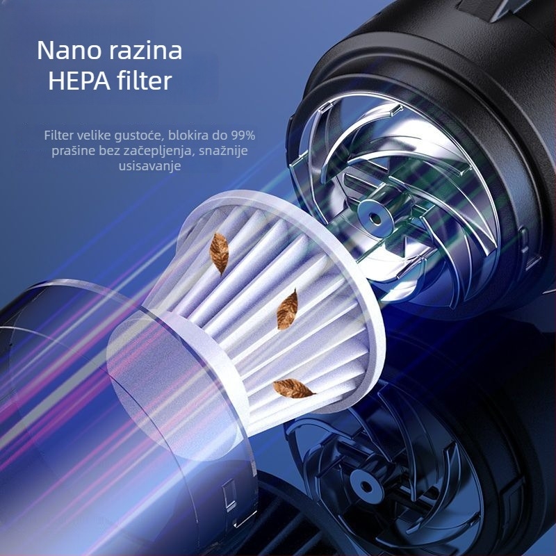 Bežični ručni usisivač za automobil, prijenosni, s bežičnim punjenjem, 45W, usisna snaga ispod 10 kPa, izmjenjiva baterija 500 mAh, model YT-M2042