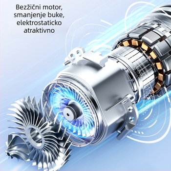 Prijenosni ručni usisavač za auto i dom, 12V, 90W, 9000Pa, punjiv, bežični