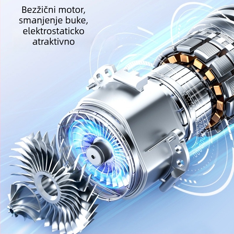 Prijenosni ručni usisavač za auto i dom, 12V, 90W, 9000Pa, punjiv, bežični