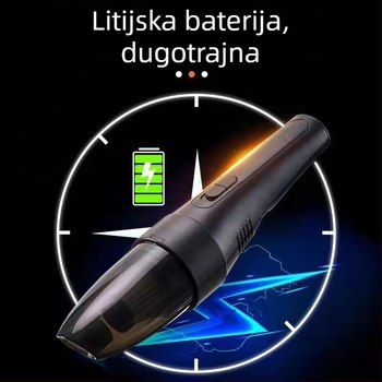 Ručni usisavač za auto s usisom 5500Pa, 12V, 120W, napajanje putem 12V utičnice, model YS-002, funkcija čišćenja prašine