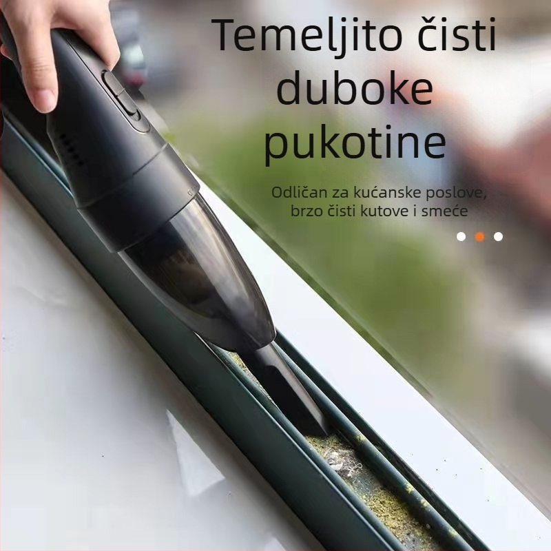 Ručni usisavač za auto s usisom 5500Pa, 12V, 120W, napajanje putem 12V utičnice, model YS-002, funkcija čišćenja prašine