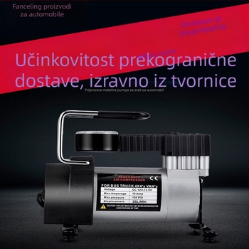 12V mini prijenosna metalna pumpa za automobil s jednoscilindričnim dizajnom i višefunkcionalnim električnim inflatorom