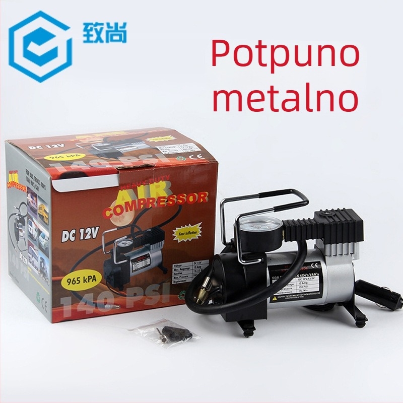 Prijenosna 12V električna pumpa za automobil s manometrom