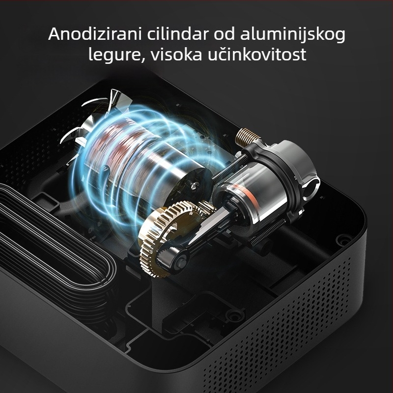 Prenosni kompresor za automobilne gume s digitalnim zaslonom, 12V, 120W, USB punjenje, 0,7 m crijevo