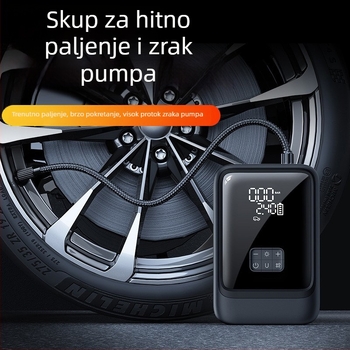 Automobilska pumpa za zrak s hitnim startom 1000A, 20V, 120W, Type-C, 35 L/min