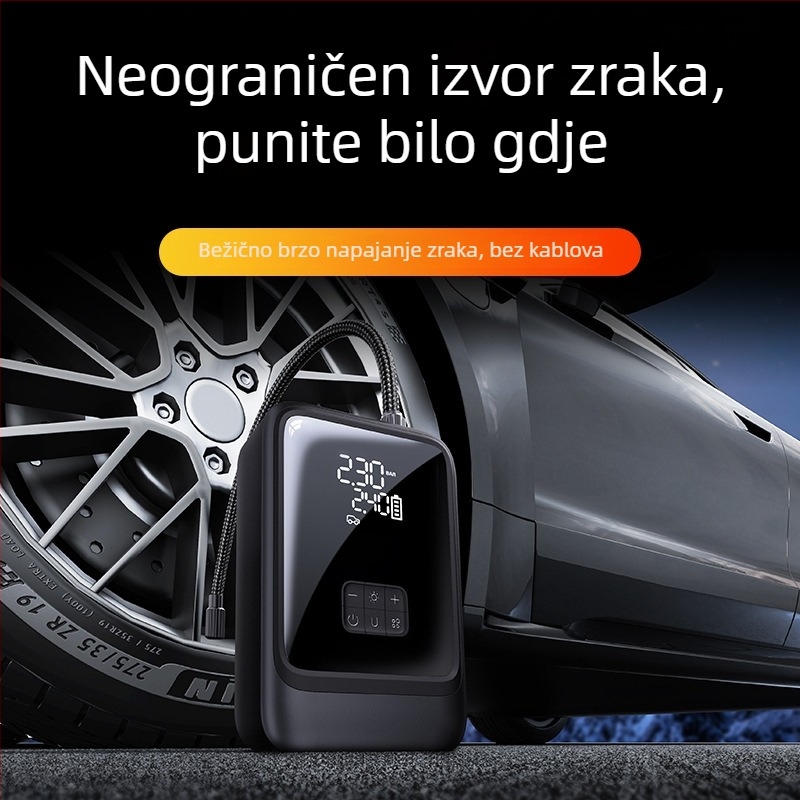 Automobilska pumpa za zrak s hitnim startom 1000A, 20V, 120W, Type-C, 35 L/min