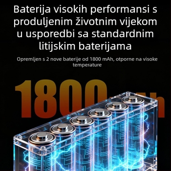 Automobilska bežična pumpa za zrak s digitalnim zaslonom, električna, prijenosna, s dvostrukim motorom i LED lampom za nuždu