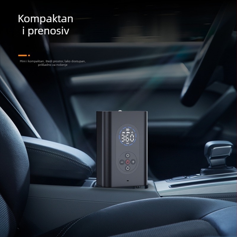 Prijenosna pumpa za automobil s digitalnim zaslonom, 7.4V, 120W, 25 L/min, težina 0,5 kg
