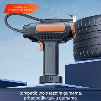 Bežična automobilska pumpa za zrak visoke snage i visokog tlaka, manometar za tlak guma, LED svjetlo, USB punjenje