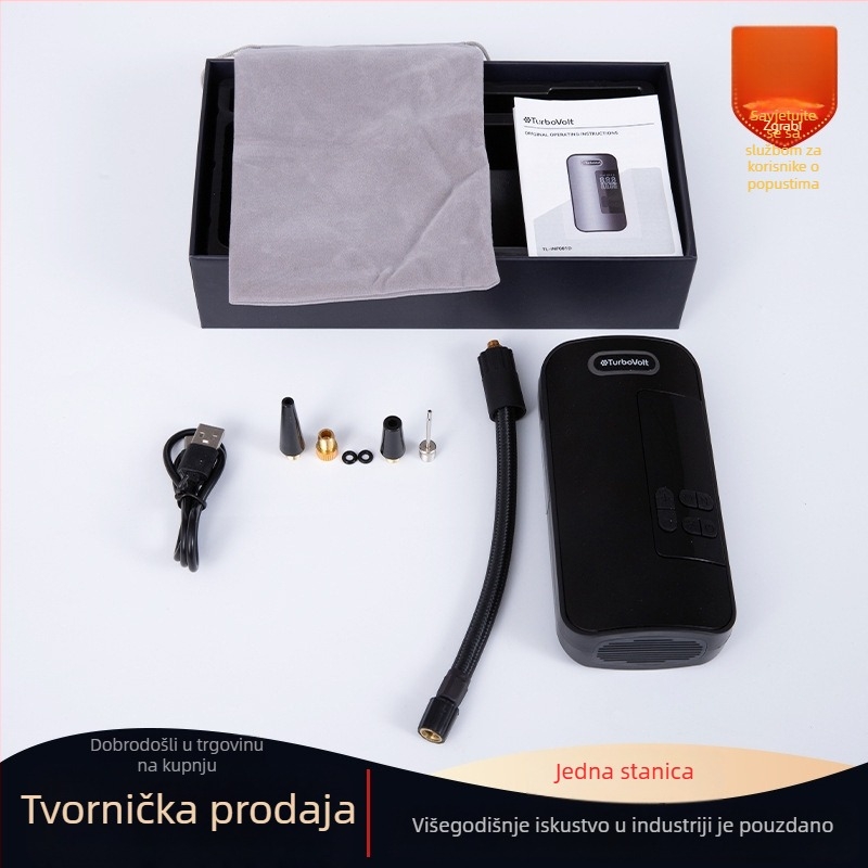 GA02 Prenosiva pumpa za automobile i bicikle – Električna pumpa za gume s digitalnim zaslonom, brzo napuhivanje