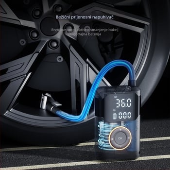 Bežična prijenosna pumpa za automobil s inteligentnim automatskim uključivanjem/isključivanjem, snažna električna pumpa za brzo napuhivanje