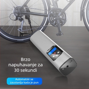Automobilska pumpa za napuhivanje, 12V, 100W, kabel 3 m, 15-cilindrični elektromotor s digitalnim zaslonom